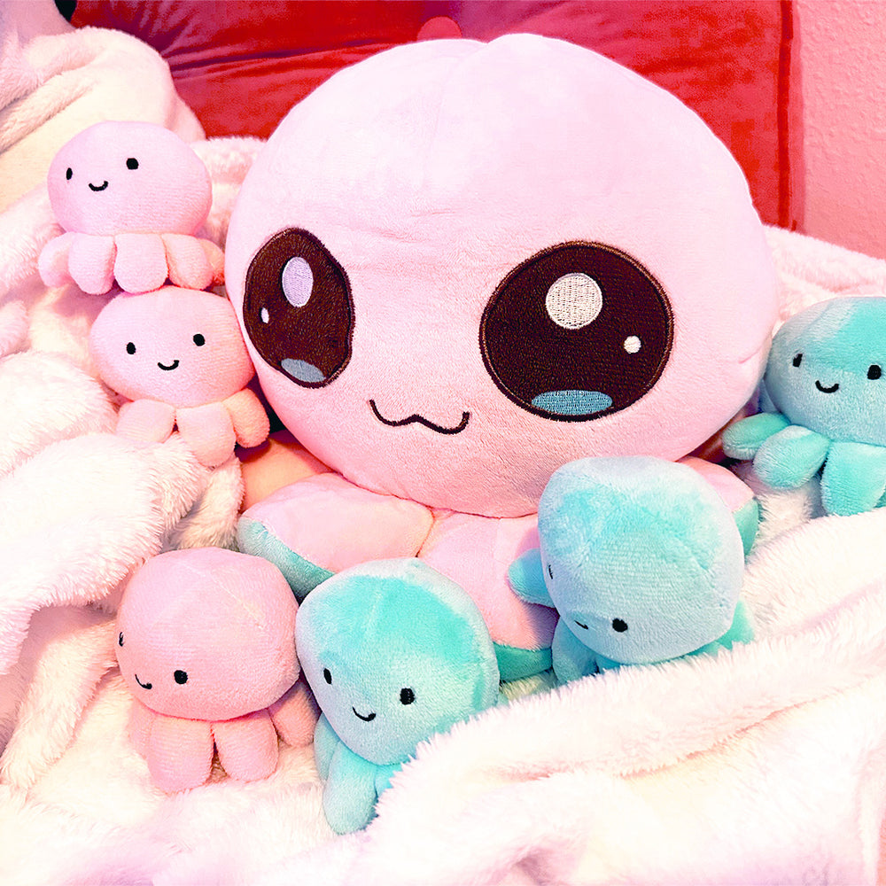 Load image into Gallery viewer, Octopus Plush | 7 Bundle Pink Blue Kawaii Large Plushie