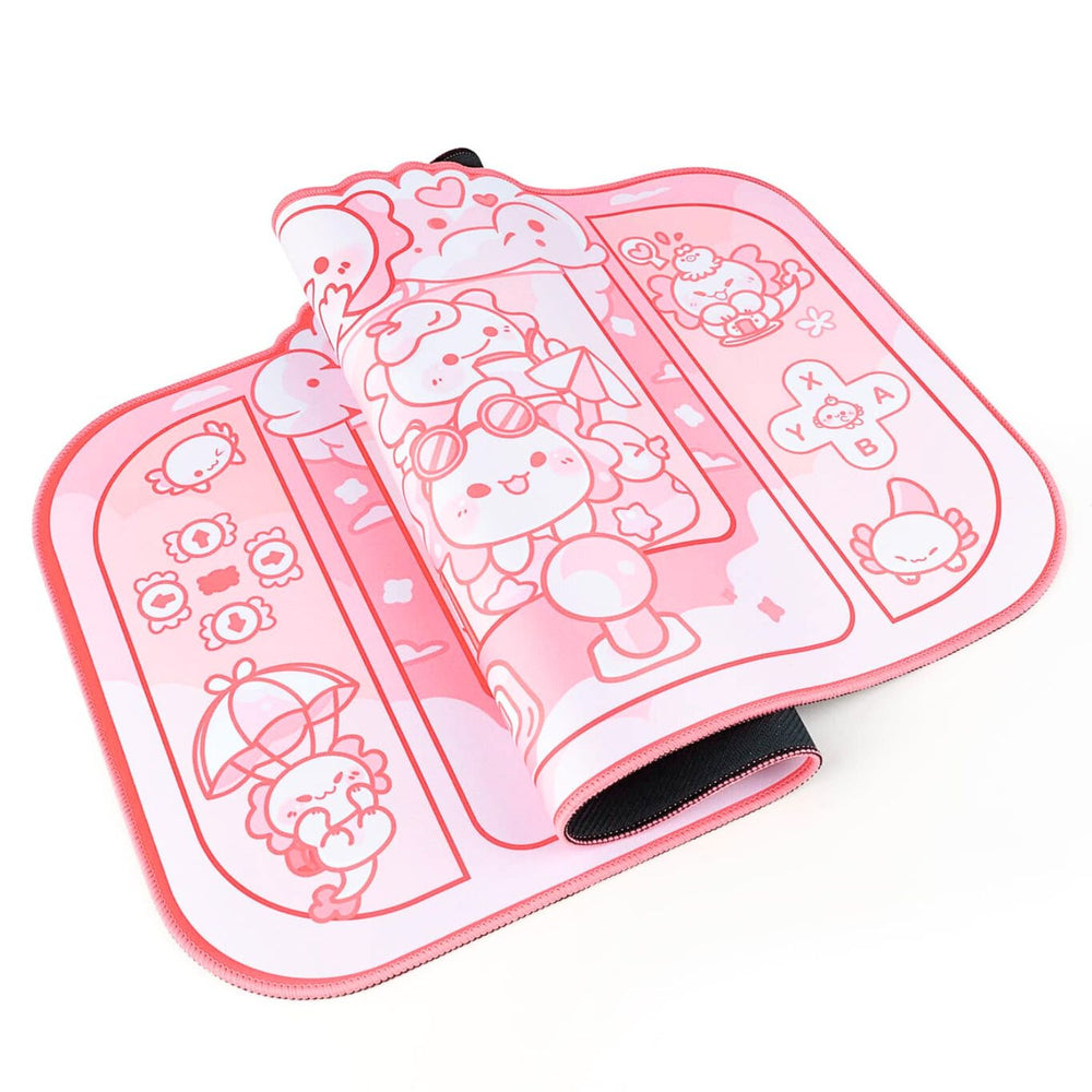 Load image into Gallery viewer, Axolotl Desk Mat | Kawaii Cute Anime Pink Mouse Pad
