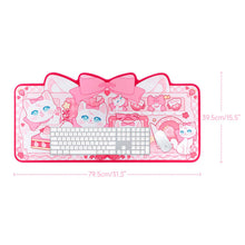 Load image into Gallery viewer, Marie Cat Kawaii Desk Mat – Pink Cute Anime Mouse Pad