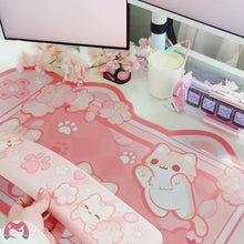 Load and play video in Gallery viewer, Kawaii Desk Mat Bundle – 3 Pack Anime Kirby Sakura Shark Mousepads