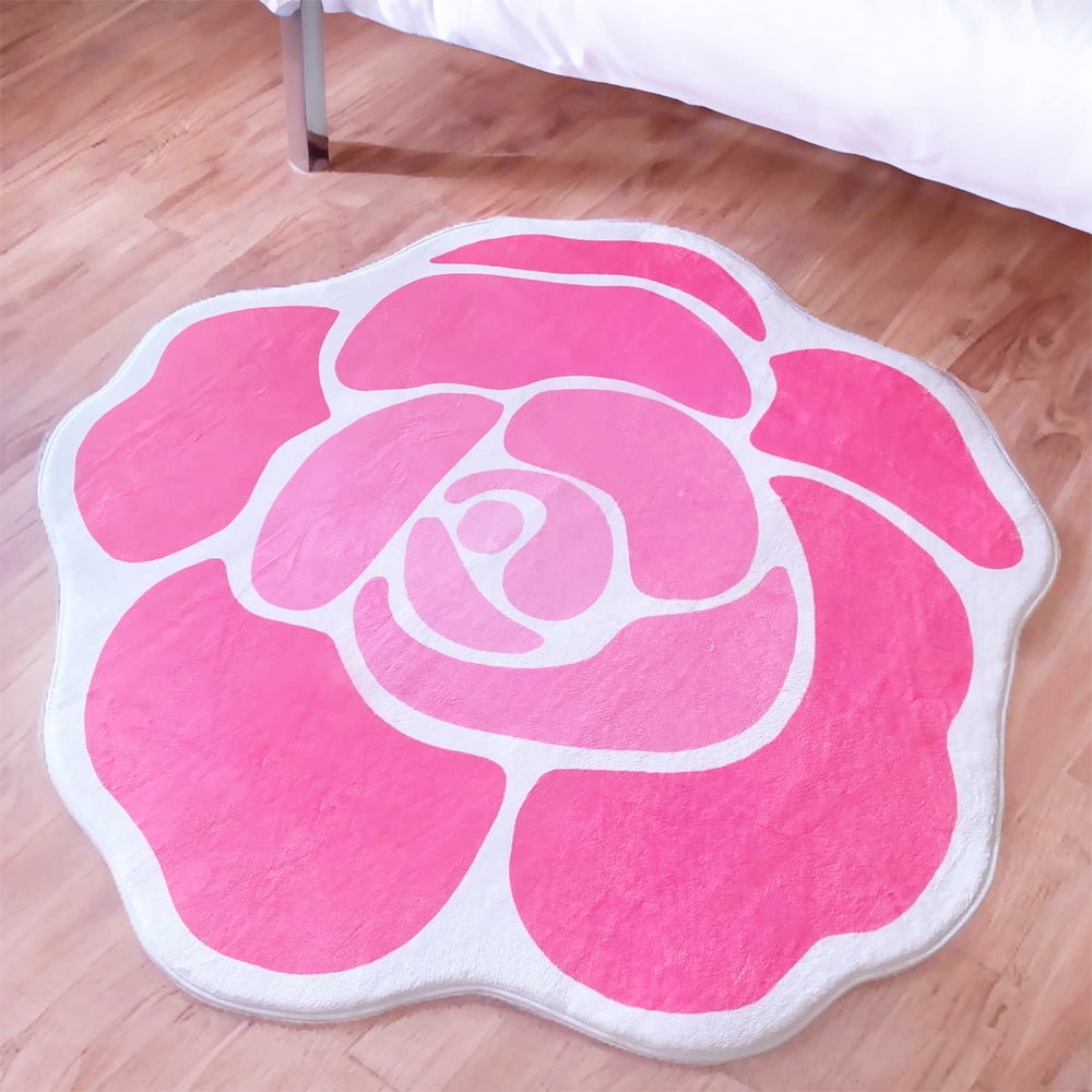 Load image into Gallery viewer, Rose Rug - Round Flower Shaped Carpet