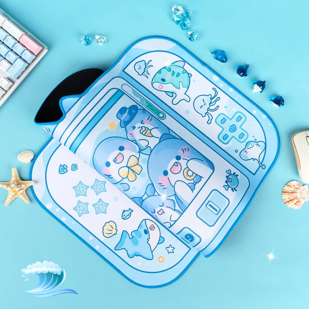 Load image into Gallery viewer, Shark Desk Pad - Cute Blue Ocean Mousepad