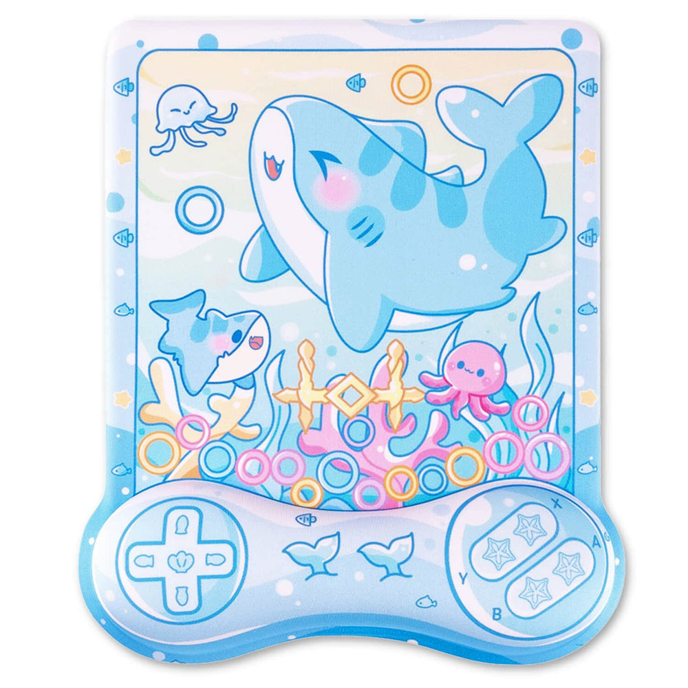 Load image into Gallery viewer, Shark Mousepad | Cute Kawaii Anime Pastel Blue