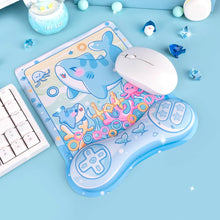 Load image into Gallery viewer, Shark Mousepad | Cute Kawaii Anime Pastel Blue
