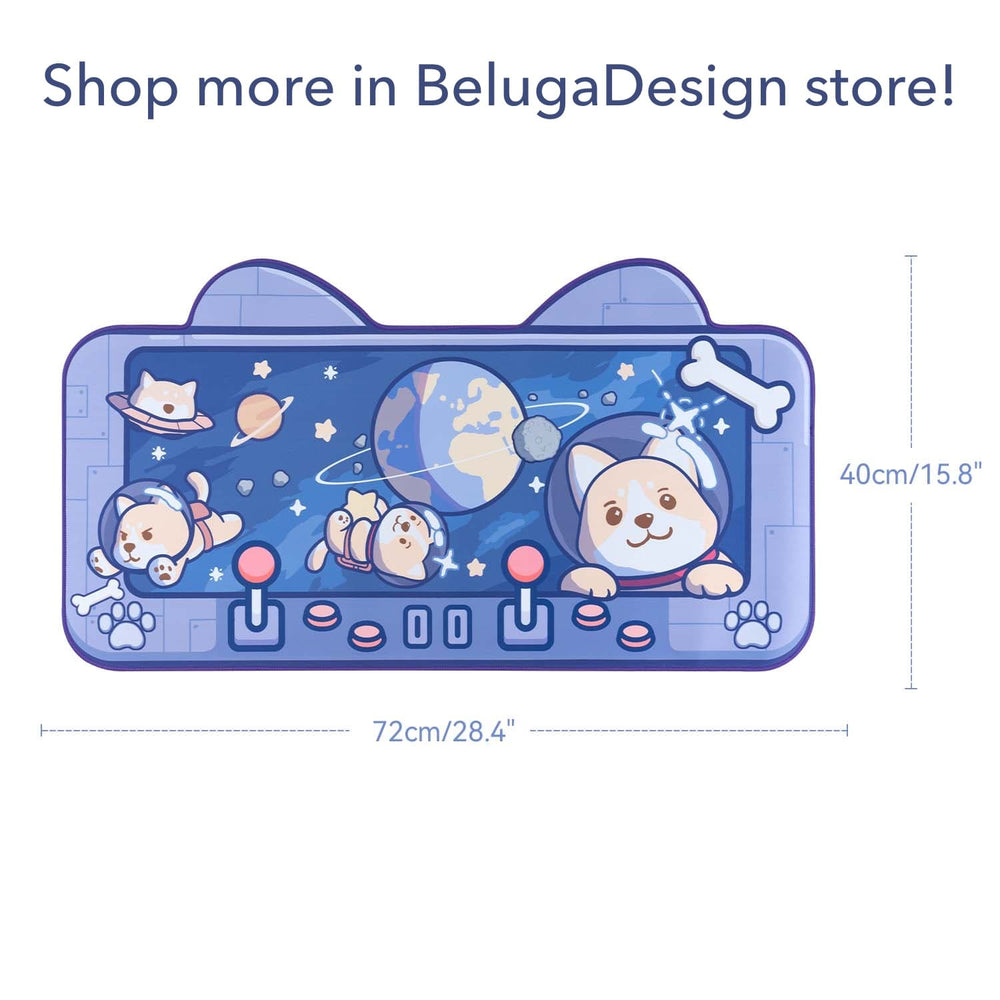 Load image into Gallery viewer, Space Dog Desk Mat Large Mouse Pad