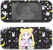 Load image into Gallery viewer, Moon Anime Skins - Black Anime Cute Nintendo Switch Lite Wraps