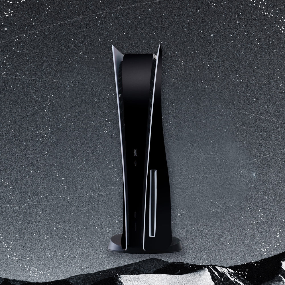 Load image into Gallery viewer, Game Over PS5 Skin - Retro Black Vinyl Sticker for Sony Playstation 5