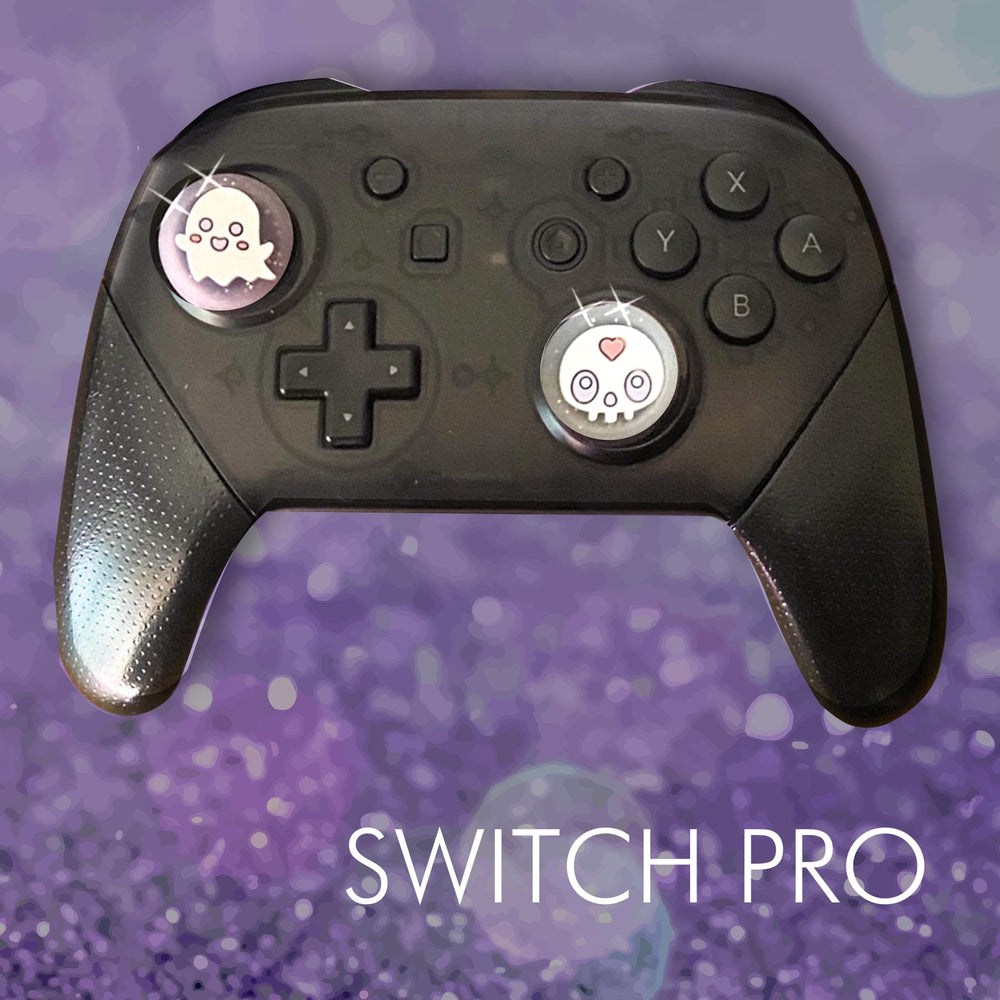 Load image into Gallery viewer, Ghost Thumb Grips - Glitter Clear for PS5 PS Xbox Pro Controller Switch 2