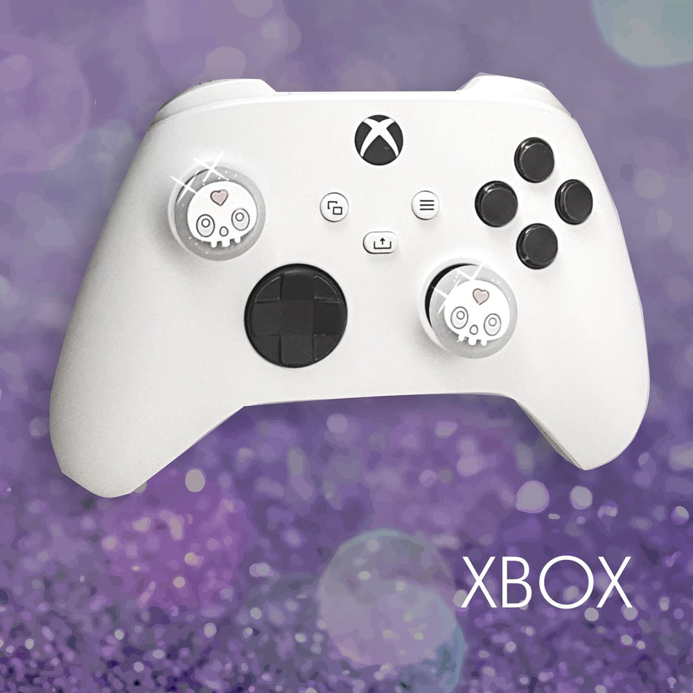 Load image into Gallery viewer, Ghost Thumb Grips - Glitter Clear for PS5 PS Xbox Pro Controller Switch 2
