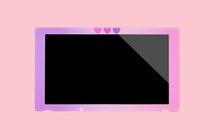 Load image into Gallery viewer, Pink Purple Nintendo Switch Screen Protector - Tempered Glass Hearts Border