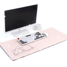 Load image into Gallery viewer, Moon Anime Desk Pad - Large Pink Purple Cat Luna Mat Mousepad