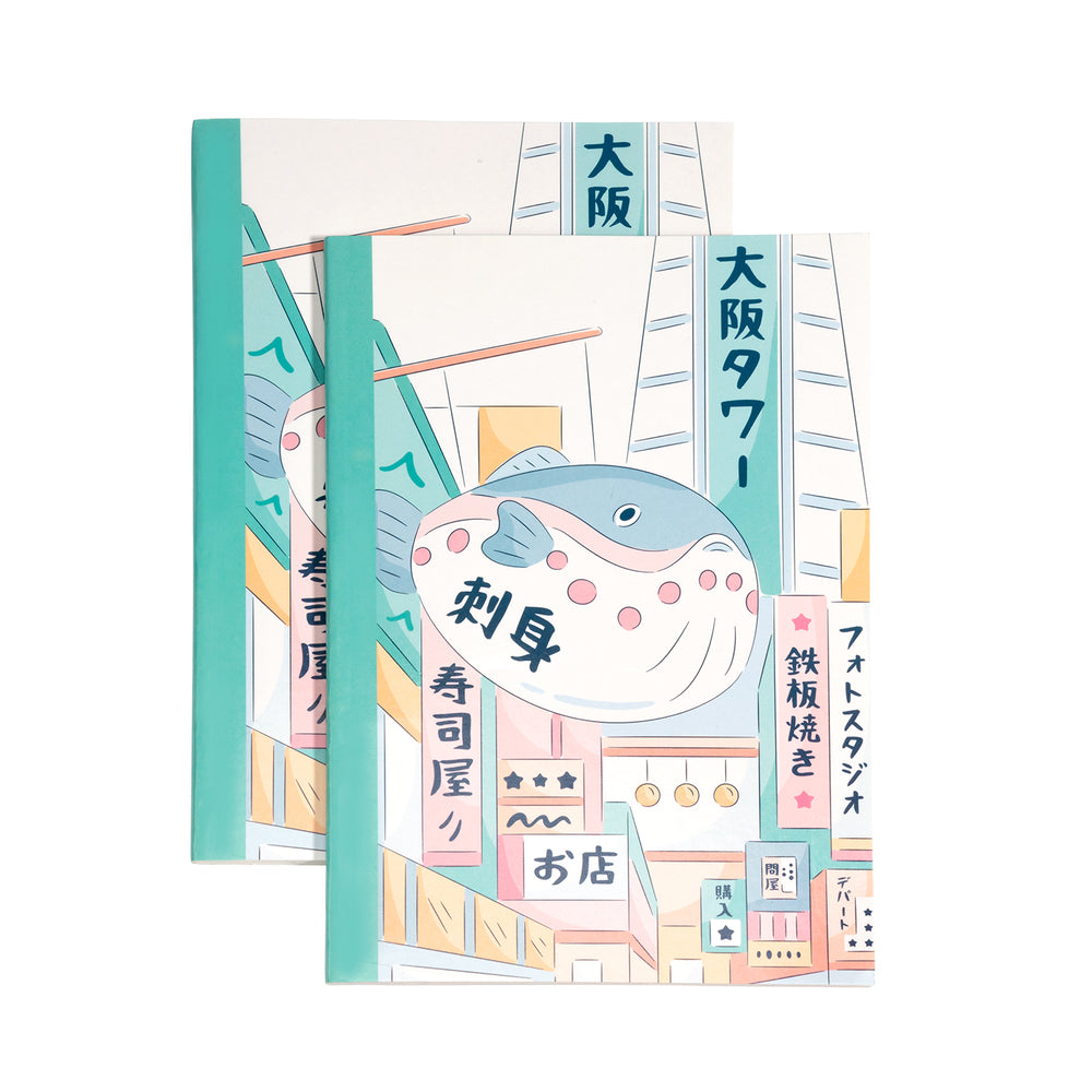 Load image into Gallery viewer, Whale Notebook - 2 Pack Cute Anime Journal