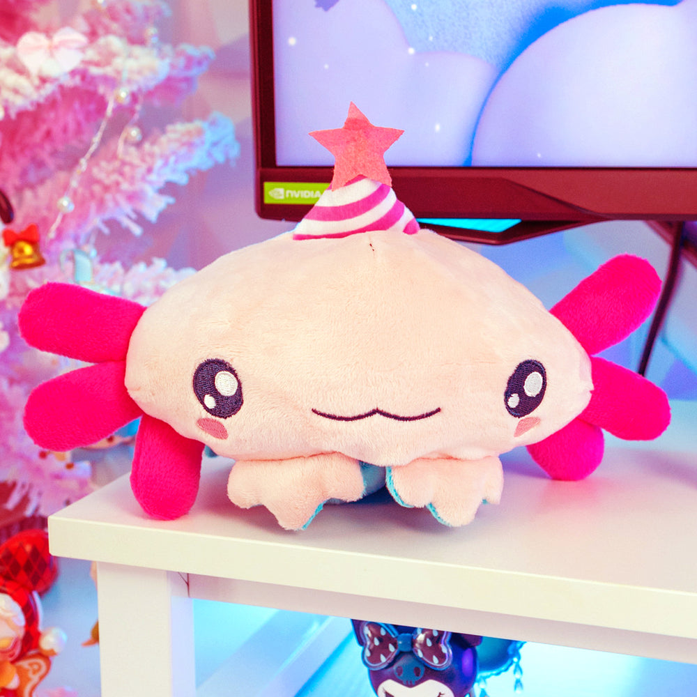 Load image into Gallery viewer, Axolotl Plush | Reversible Pink Blue Kawaii Plushie
