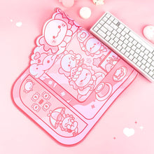 Load image into Gallery viewer, Axolotl Desk Mat | Kawaii Cute Anime Pink Mouse Pad
