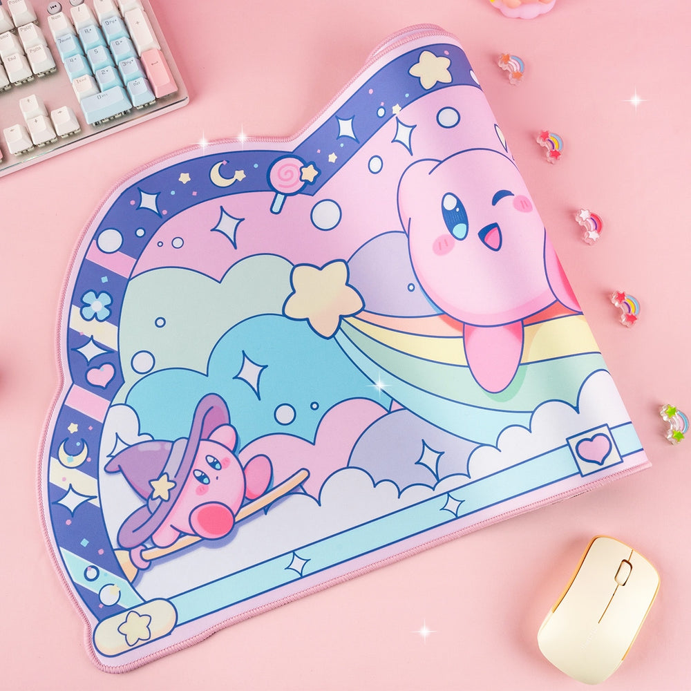 Load image into Gallery viewer, Kirby Desk Mat - Large Blue Anime Mousepad
