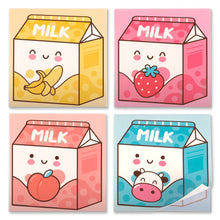 Load image into Gallery viewer, Milk Carton Sticky Notes - Kawaii Notepads
