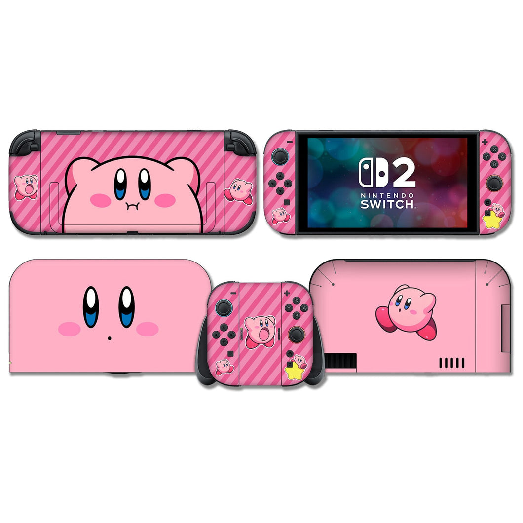 Kirby Skin | Pink Anime Nintendo Switch Lite OLED Switch 2 Wrap