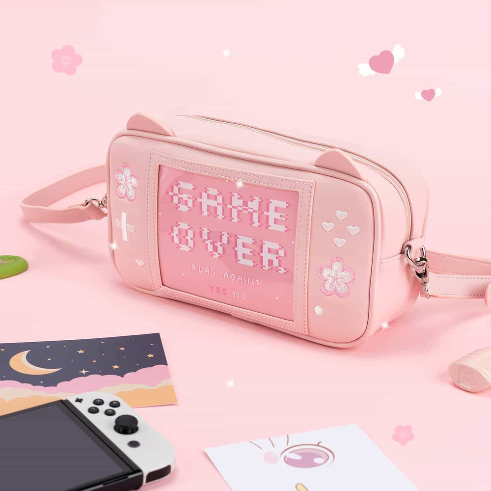 Load image into Gallery viewer, Sakura Game Purse - Kawaii Pink 6 Cards Handbag
