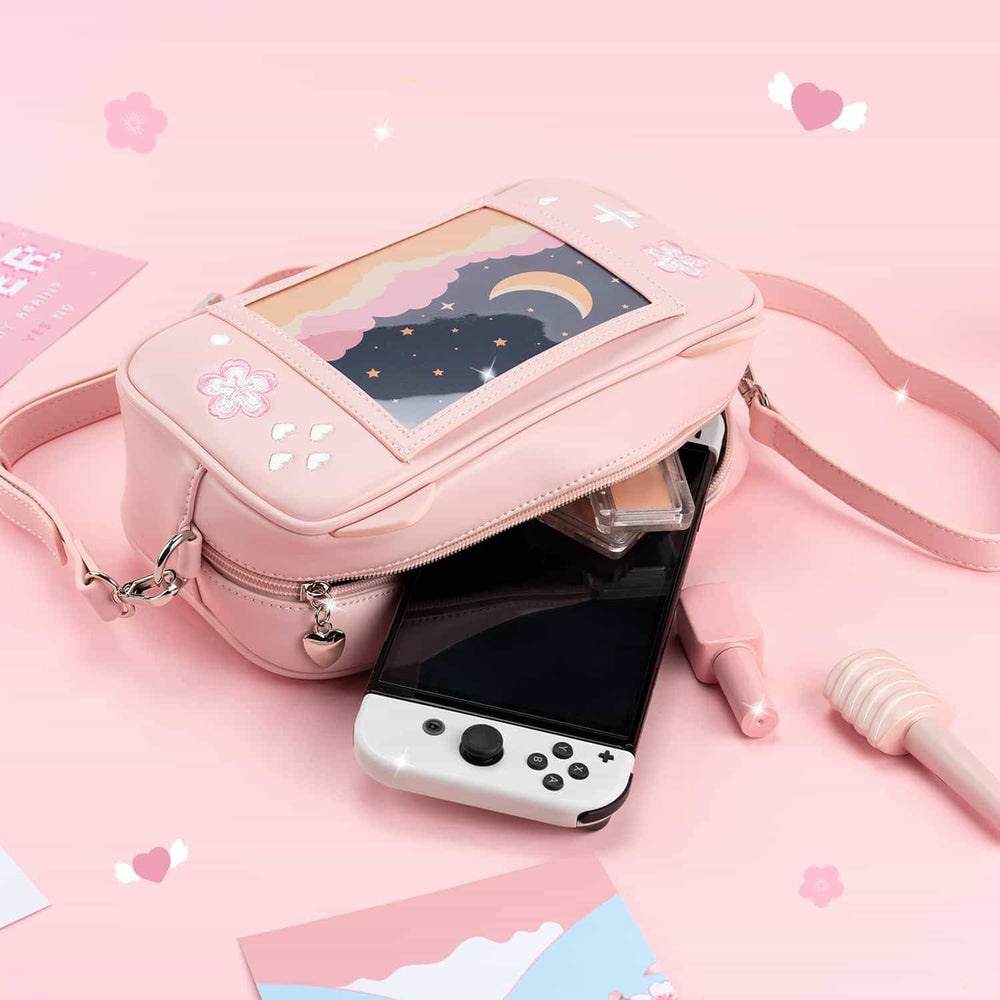 Load image into Gallery viewer, Sakura Game Purse - Kawaii Pink 6 Cards Handbag
