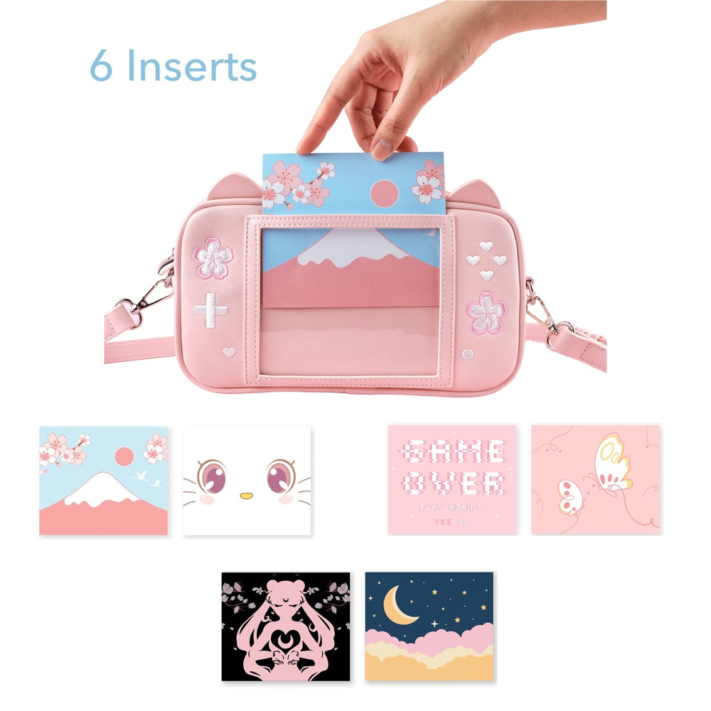 Load image into Gallery viewer, Sakura Game Purse - Kawaii Pink 6 Cards Handbag
