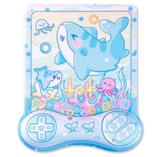 Load image into Gallery viewer, Shark Mousepad | Cute Kawaii Anime Pastel Blue
