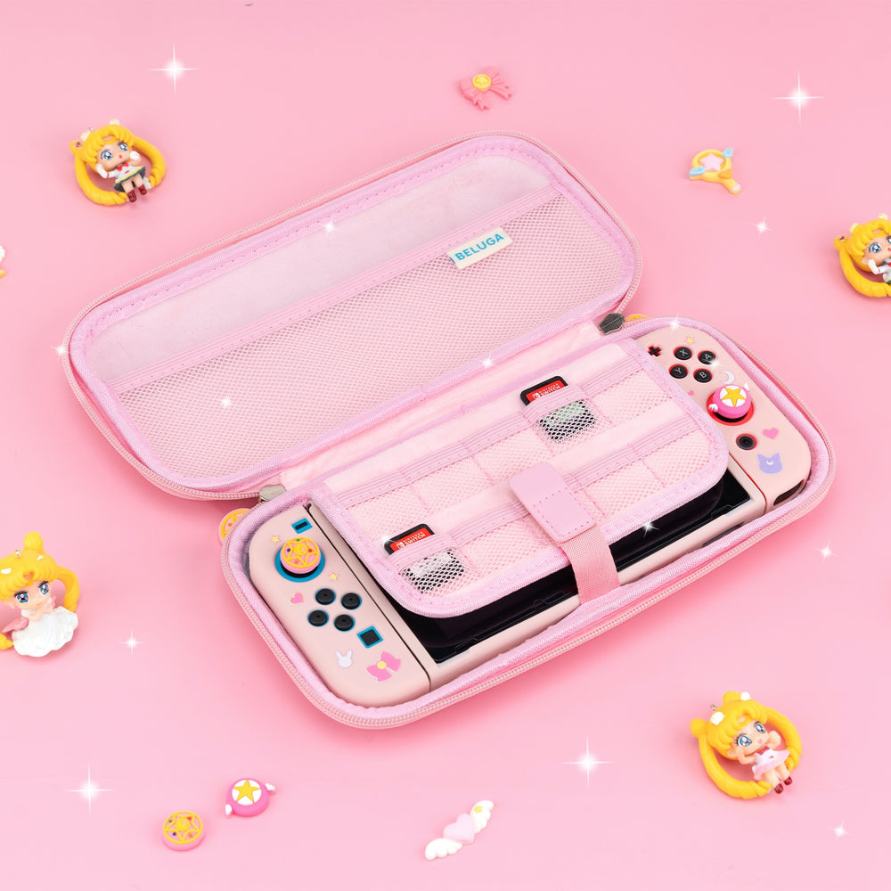 Load image into Gallery viewer, Moon Anime Bundle - Nintendo Switch Lite OLED Case Cover Grips
