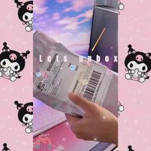 Load and play video in Gallery viewer, Kuromi Wallet - Sanrio Black Purple Wallet
