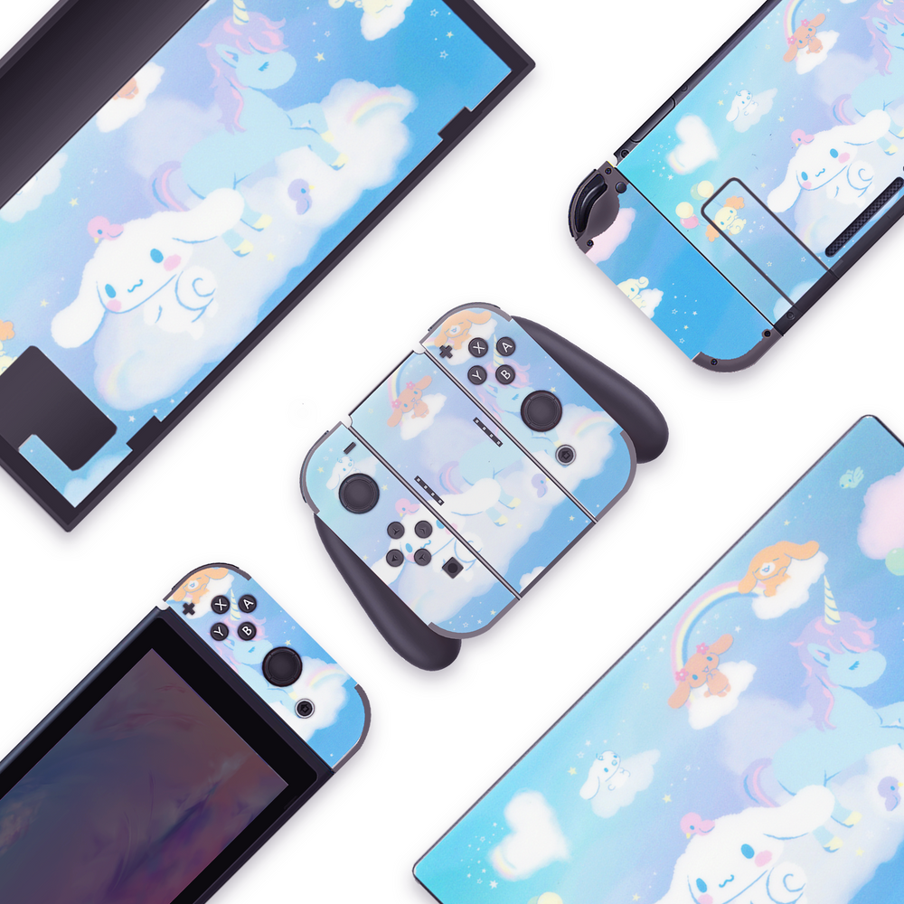 Load image into Gallery viewer, Blue Cinnamoroll - Dog Nintendo Switch, OLED or Lite Skin
