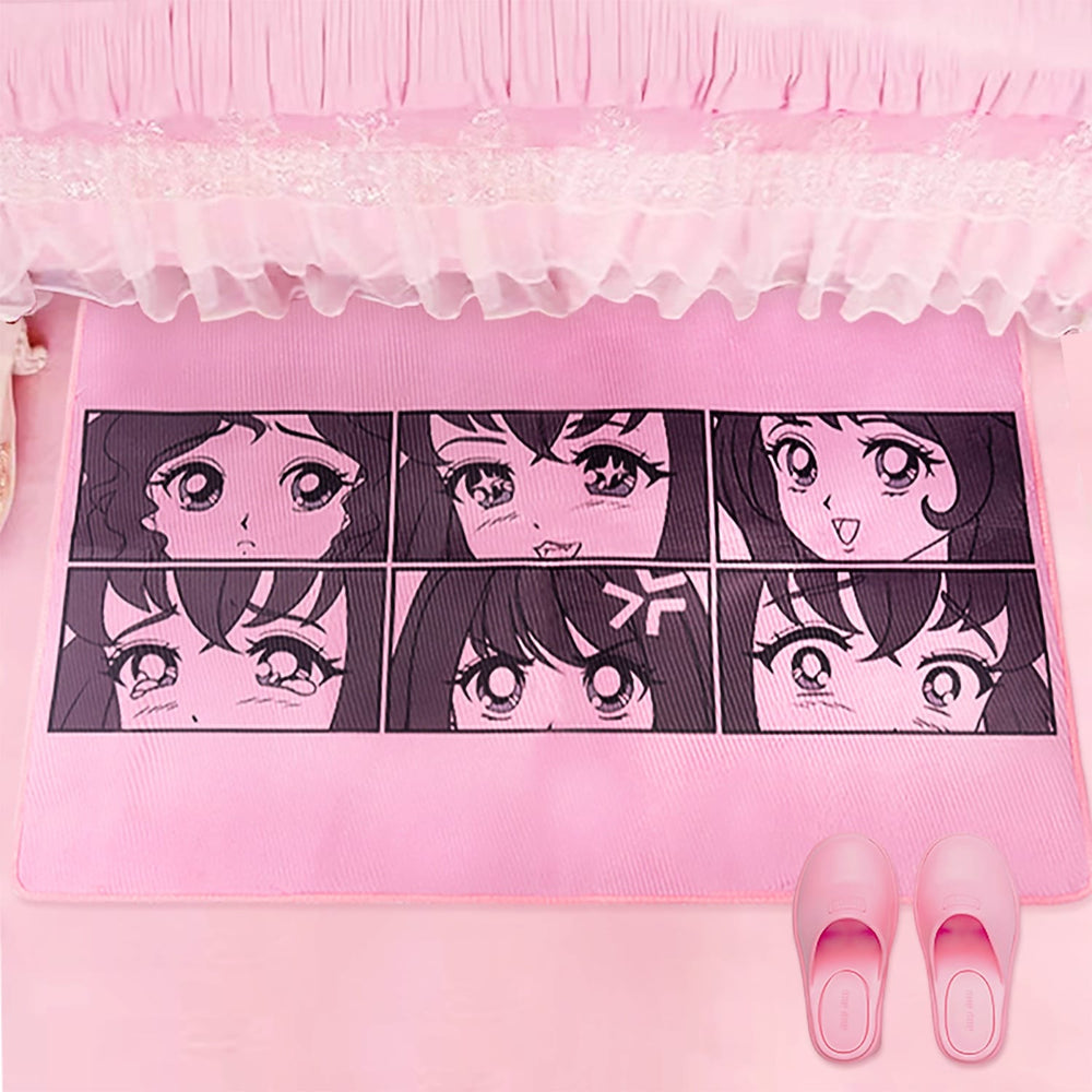 Load image into Gallery viewer, Anime Eyes Carpet Mat - Large Rectangular Rug
