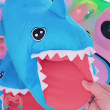 Load and play video in Gallery viewer, Shark Slippers - Blue Animal Home Shoes for Women
