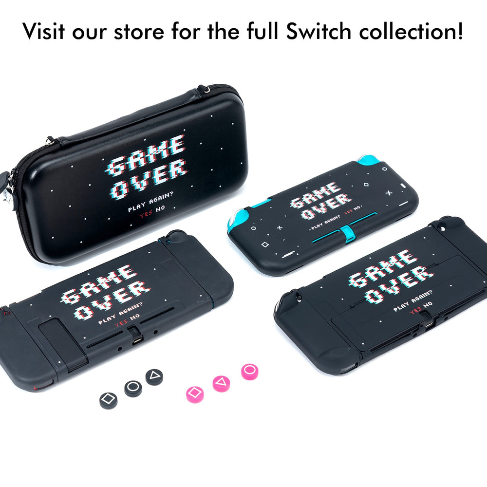 Load image into Gallery viewer, Game Over Switch Case - Black Retro Nintendo Switch, Lite, OLED
