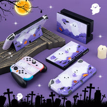 Load image into Gallery viewer, Ghost Skin - Purple Halloween Nintendo Switch OLED Standard Lite Skin
