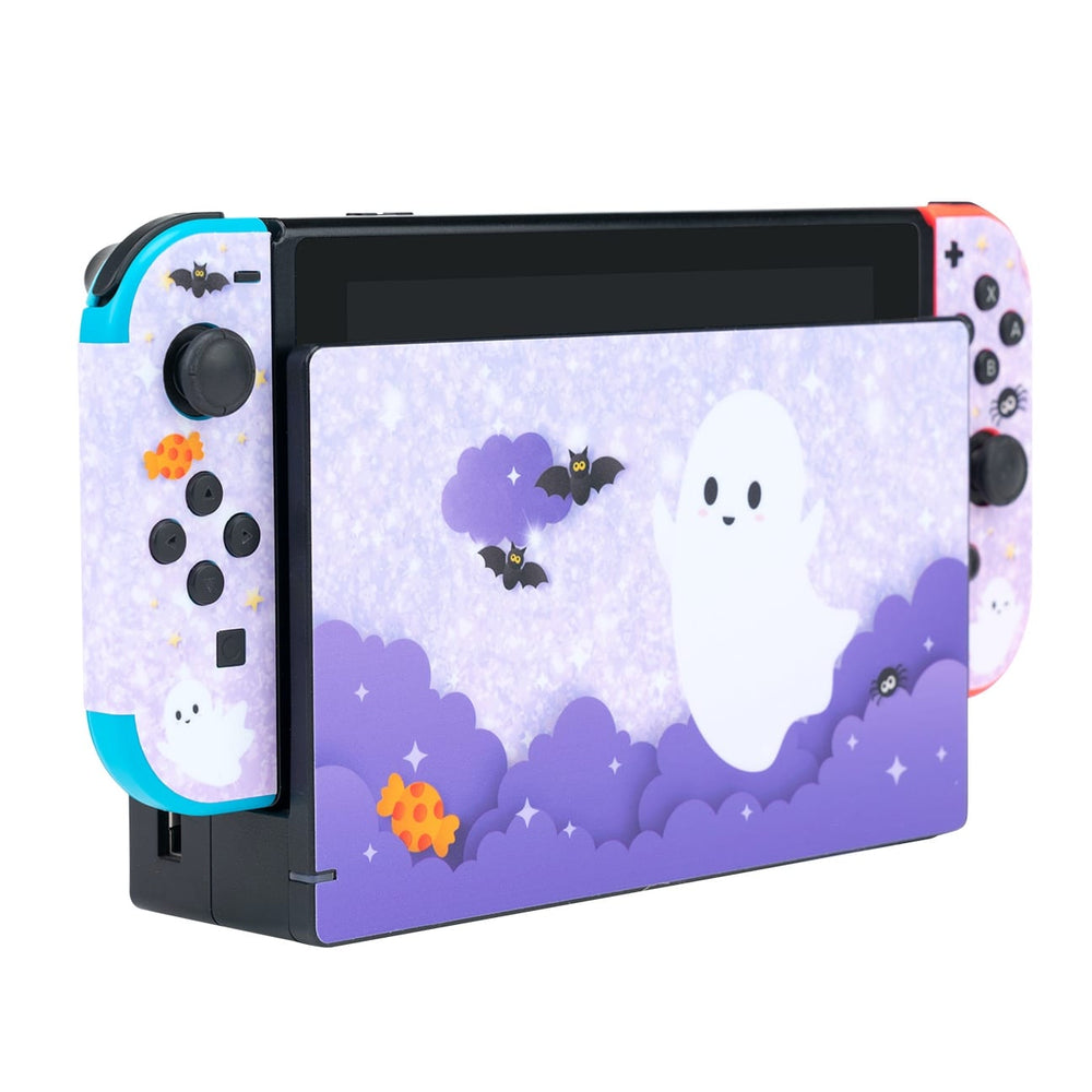 Load image into Gallery viewer, Ghost Skin - Purple Halloween Nintendo Switch OLED Standard Lite Skin
