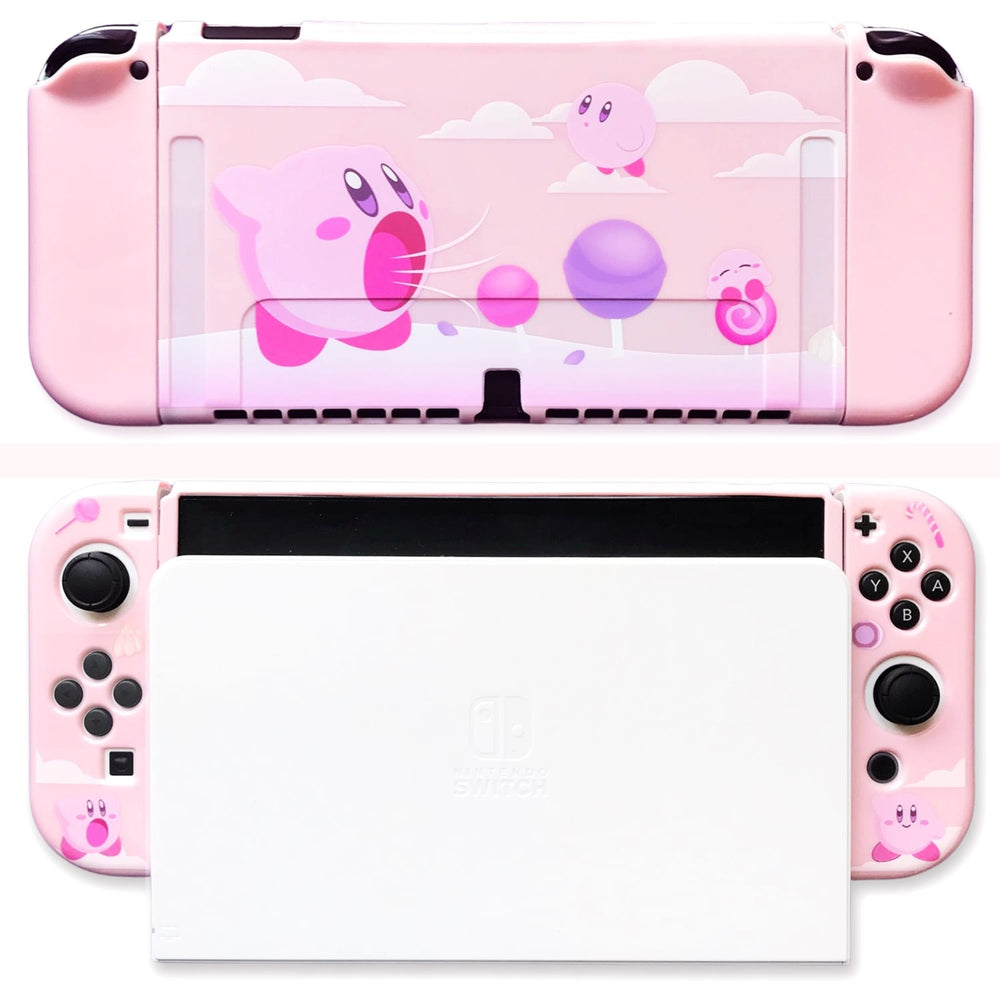 Load image into Gallery viewer, Kirby Case - Pink Anime Cover for Nintendo Switch OLED
