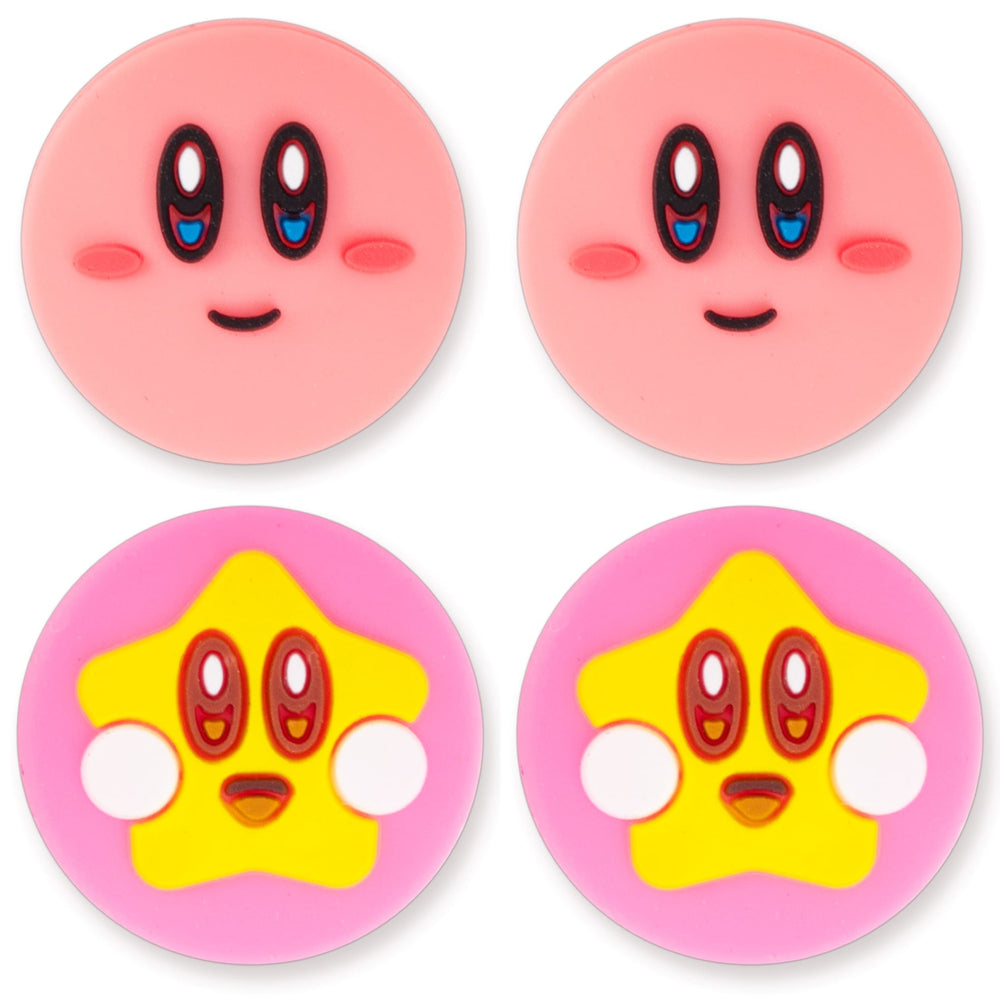 Load image into Gallery viewer, Kirby Thumb Grips - Cute Pink Anime Button Caps for Nintendo Switch Standard OLED Lite
