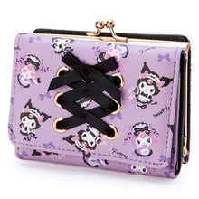 Load image into Gallery viewer, Kuromi Wallet - Sanrio Black Purple Wallet
