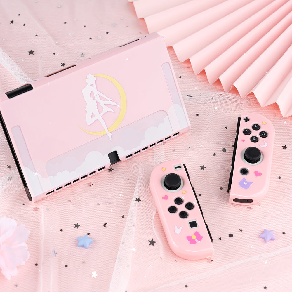 Load image into Gallery viewer, Moon Anime Bundle - Nintendo Switch Lite OLED Case Cover Grips
