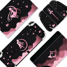 Load image into Gallery viewer, Moon Anime Skin - Black Pink Anime Cute Nintendo Switch OLED Wrap
