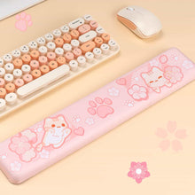 Load image into Gallery viewer, Sakura Cat Mousepad - Kawaii Desk Mat Mouse Pad with Wrist Support
