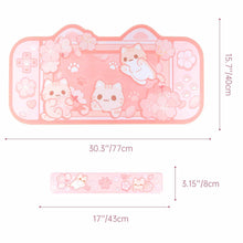 Load image into Gallery viewer, Sakura Cat Mousepad - Kawaii Desk Mat Mouse Pad with Wrist Support
