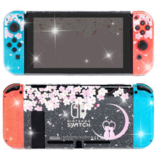 Load image into Gallery viewer, Sakura Cat Glitter Switch Standard OLED Case - Moon Clear Pink Kawaii
