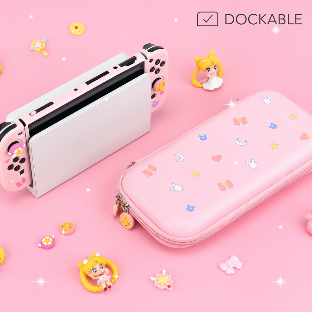 Load image into Gallery viewer, Moon Anime Bundle - Nintendo Switch Lite OLED Case Cover Grips
