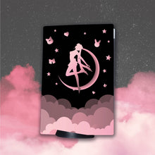 Load image into Gallery viewer, Moon Anime PS5 Skin - Pink Black Anime Wrap Disc Digital
