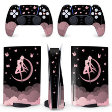 Load image into Gallery viewer, Moon Anime PS5 Skin - Pink Black Anime Wrap Disc Digital
