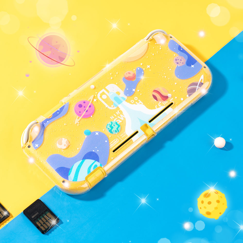 Load image into Gallery viewer, Space Glitter Switch Case - Clear Shell Nintendo Switch Lite
