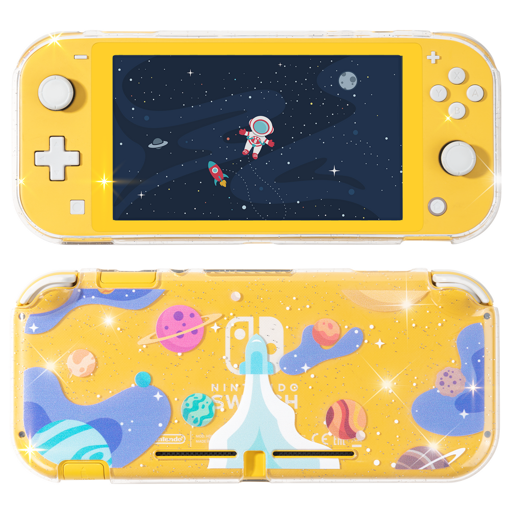 Load image into Gallery viewer, Space Glitter Switch Case - Clear Shell Nintendo Switch Lite
