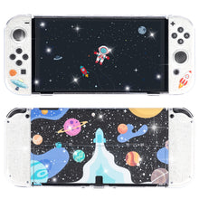 Load image into Gallery viewer, Spaceship Glitter Switch OLED Case - Planet Space Clear
