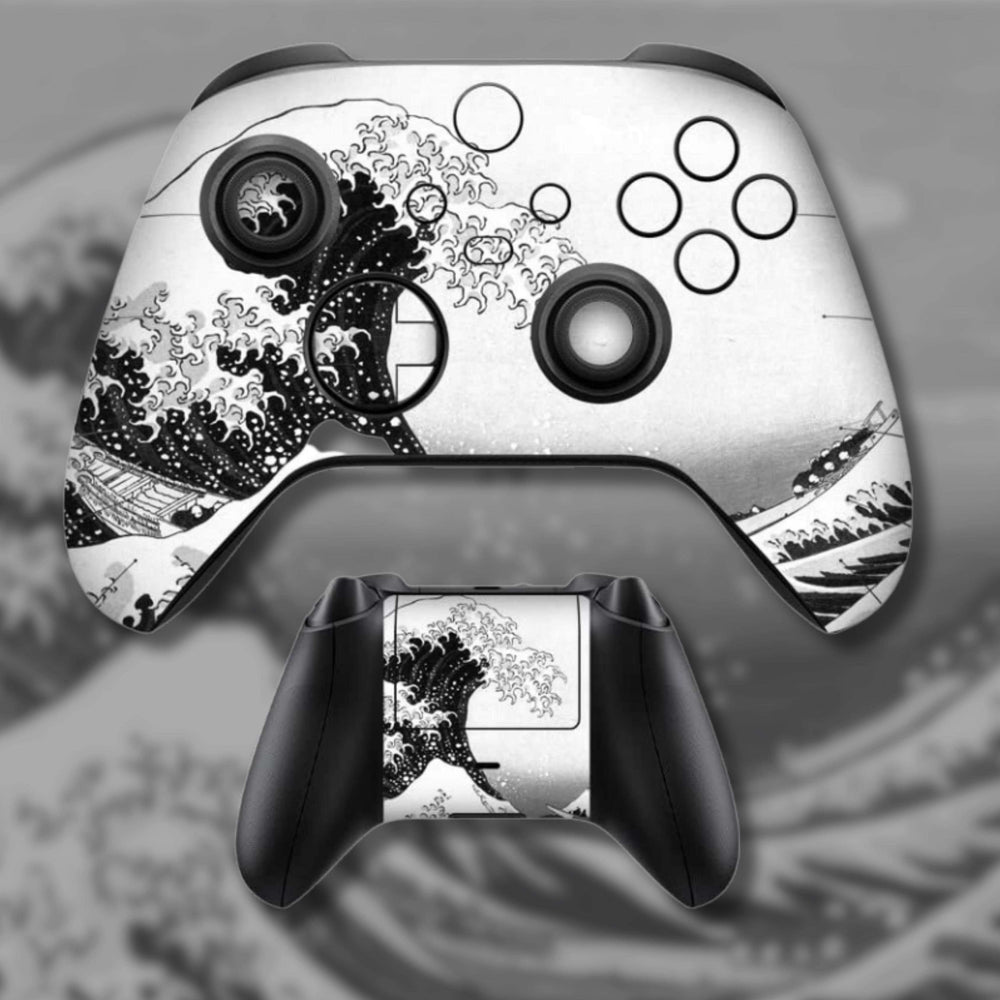 Load image into Gallery viewer, Wave Xbox Skin | Japanese Black White Vinyl for Xbox Series S or X
